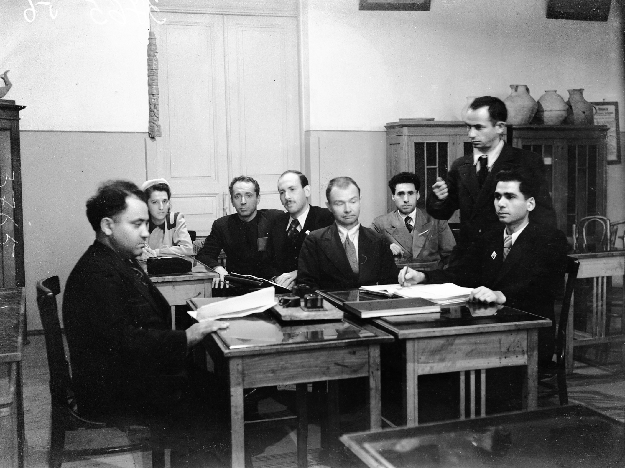 Professor Zülfəli İbrahimovun sədrliyi ilə Azərbaycan tarixi kafedrasının iclası (1950)